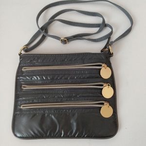 Avon Gray Gold 5 Deep Pocket Zip Cross Body Bagget